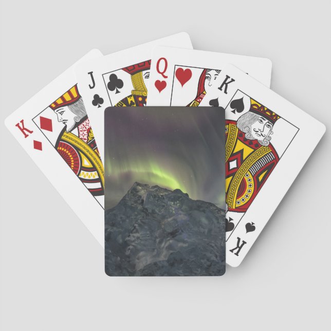 Aurora Borealis | Iceberg Jokulsarlon Iceland Playing Cards (Back)