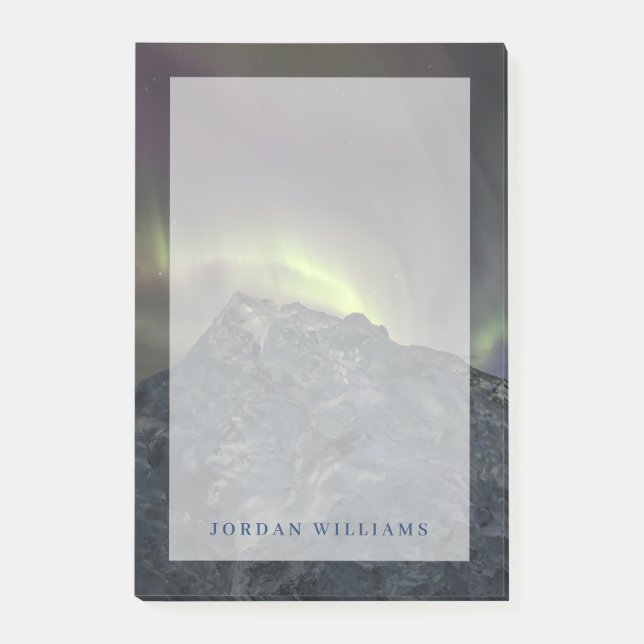 Aurora Borealis | Iceberg Jokulsarlon Iceland Post-it Notes (Front)