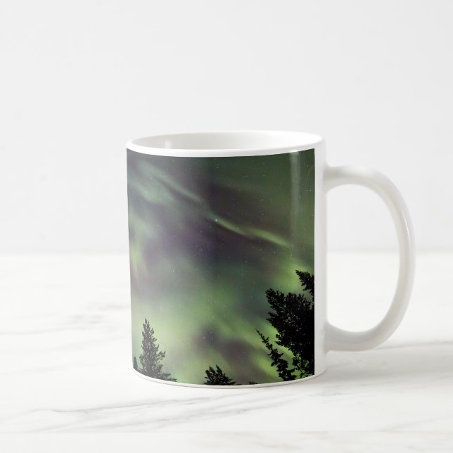 Aurora borealis in Finnish Lapland Coffee Mug (Right)
