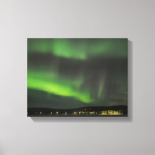 Aurora borealis in the sky canvas print