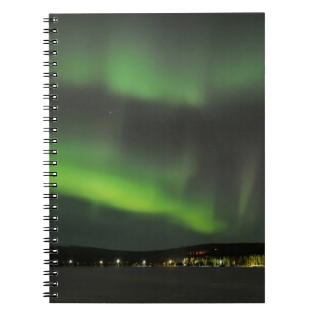 Aurora borealis in the sky notebook (Front)