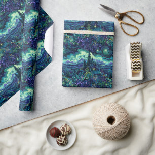 Aurora Borealis: Inuit Myth Tileable Pattern Wrapping Paper