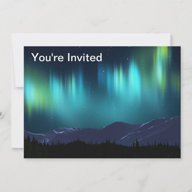 Aurora Borealis Invitation (Front)