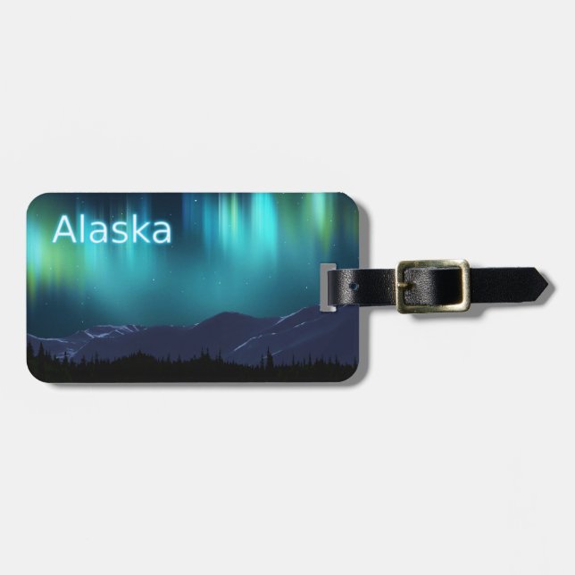 Aurora Borealis Luggage Tag (Front Horizontal)