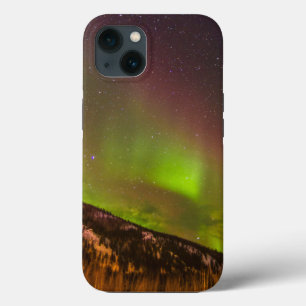 Aurora Borealis   Mountains Fairbanks Alaska iPhone 13 Case