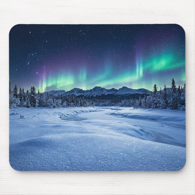 Aurora Borealis Mouse Mat (Front)