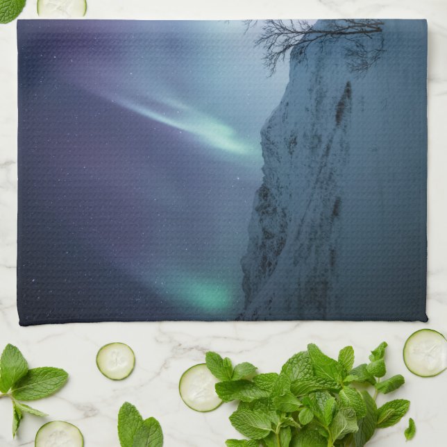 Aurora Borealis Night Tea Towel (Folded)