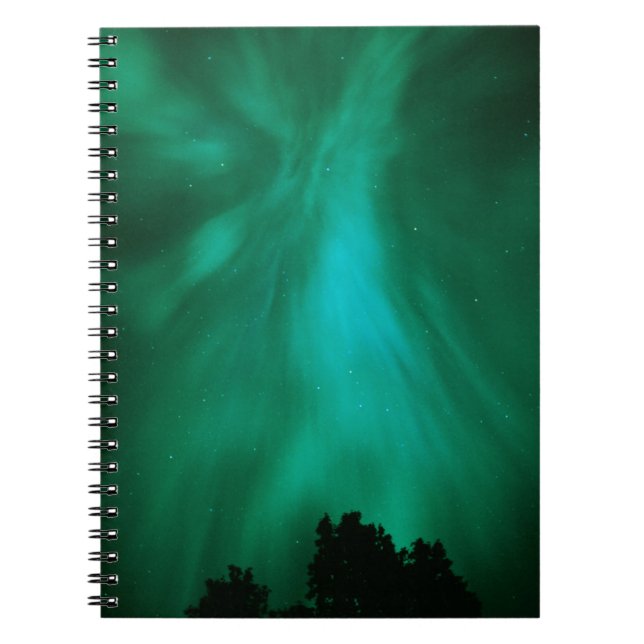 Aurora Borealis Nighttime | Ontario, Canada Notebook (Front)