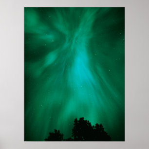 Aurora Borealis Nighttime Ontario, Canada Poster