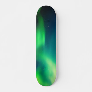 Aurora Borealis Norther Lights Alaska Sky Green Skateboard