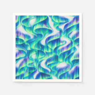 Aurora Borealis Northern Lights Abstract Pattern Napkin