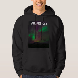 Aurora Borealis Northern lights Alaska sky night   Hoodie