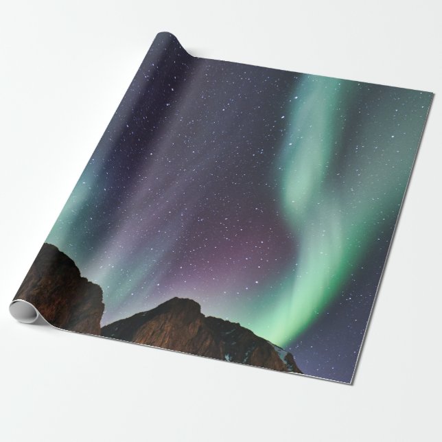 Aurora Borealis Northern Lights Alaska Sky Wrapping Paper (Unrolled)
