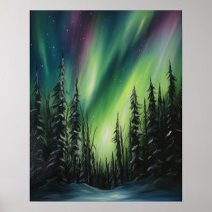 Aurora Borealis Northern Lights Art Print Poster
