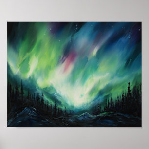 Aurora Borealis Northern Lights Art Print Poster
