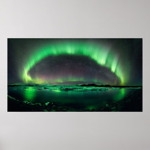 aurora borealis northern lights atmosphere poster