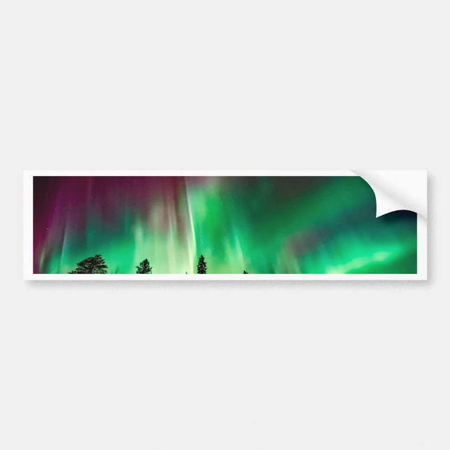 Aurora borealis northern lights bumper sticker (Front)