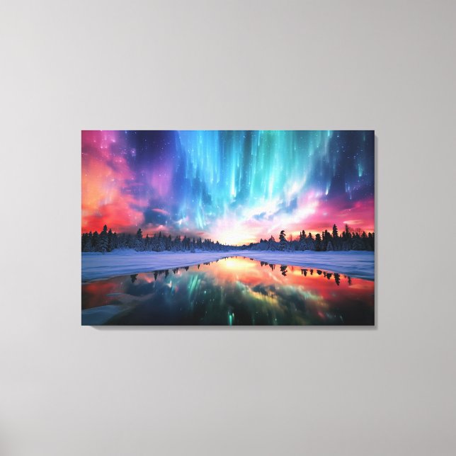 Aurora Borealis, Northern Lights, Canvas Print (Front)