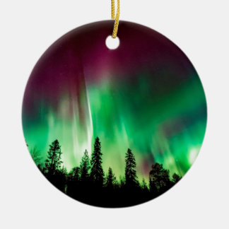 Aurora borealis northern lights ceramic ornament