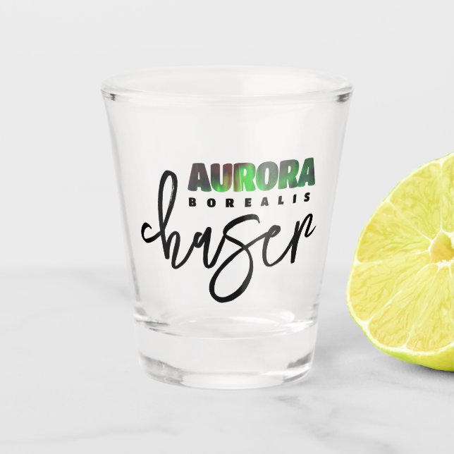  Aurora Borealis (Northern Lights) Chaser Shot Glass (Front)