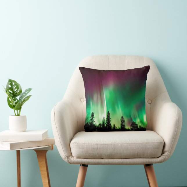 Aurora borealis northern lights cushion (Chair)