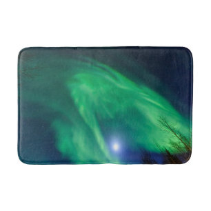Aurora Borealis Northern Lights   Fairbanks Bath Mat