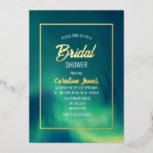 Aurora Borealis Northern Lights Foil Bridal Shower