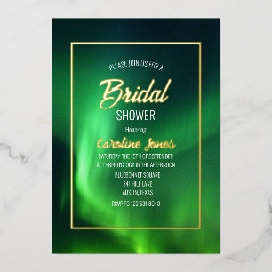Aurora Borealis Northern Lights Foil Bridal Shower