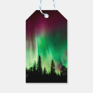 Aurora borealis northern lights gift tags