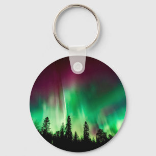 Aurora borealis northern lights key ring