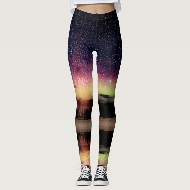 Aurora Borealis Northern Lights Leggings (Front)