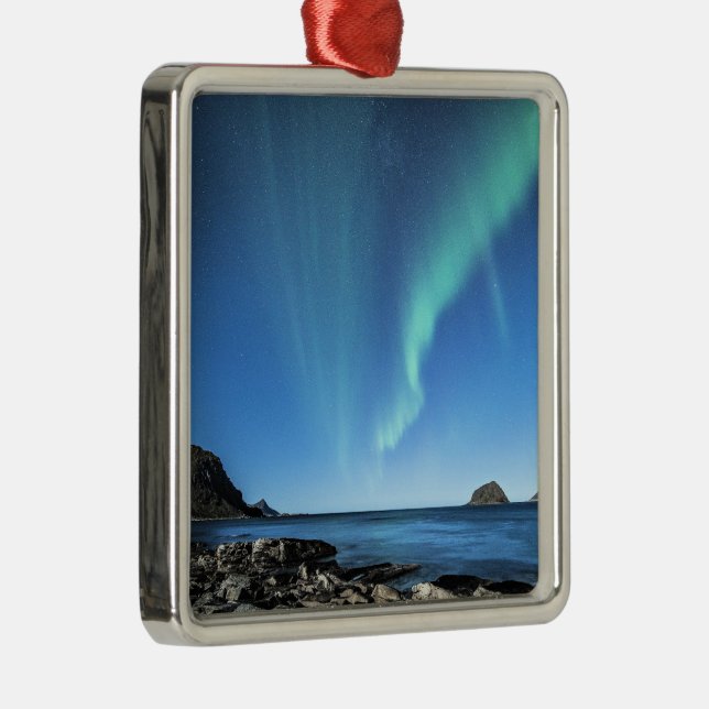 Aurora Borealis, Northern Lights Metal Tree Decoration (Right)