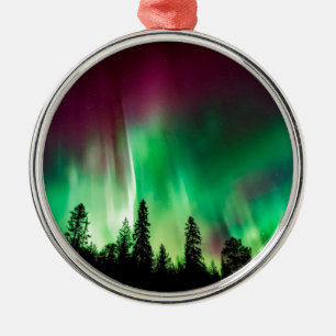 Aurora borealis northern lights metal tree decoration