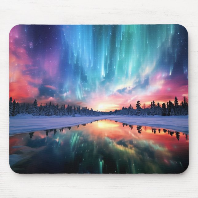Aurora Borealis, Northern Lights, Mouse Mat (Front)