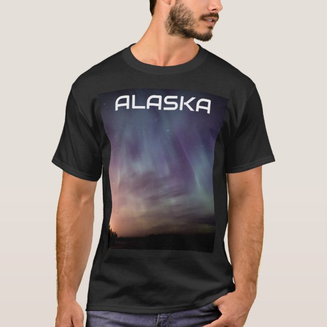 Aurora Borealis Northern lights Norway Arctic T-Shirt (Front)