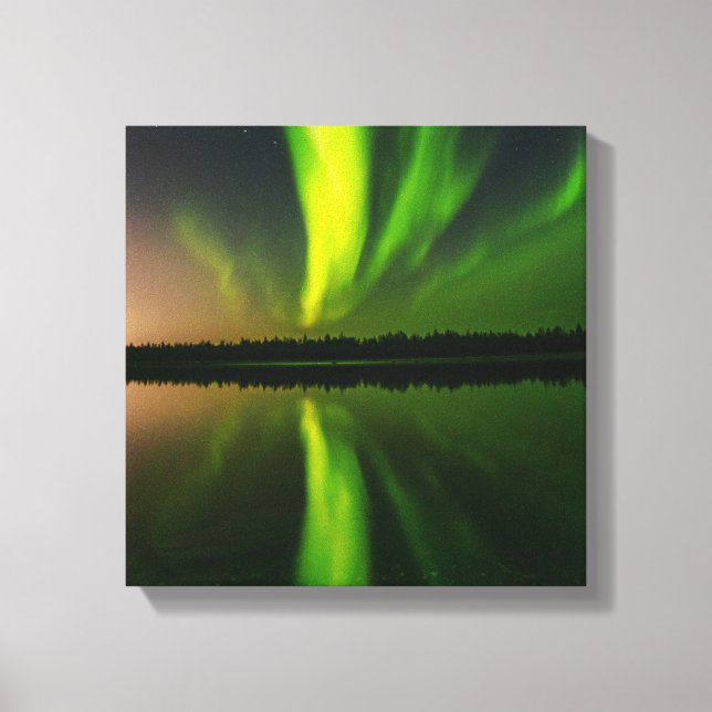 Aurora Borealis Northern lights Norway Canvas Print (Front)