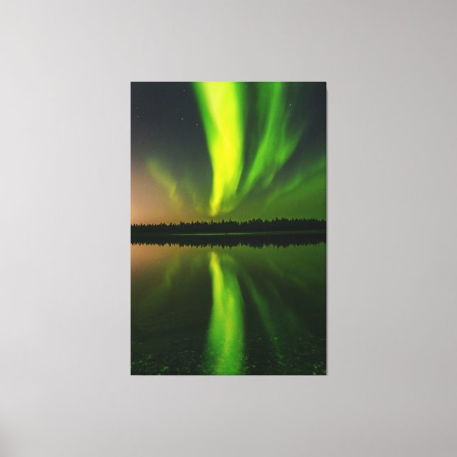 Aurora Borealis Northern lights Norway Canvas Print (Front)