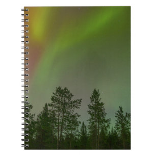 Aurora Borealis Northern Lights Skies Glow Sparkle Notebook