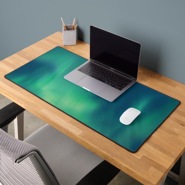 Aurora Borealis Northern Lights Sky Winter  Desk Mat (Office 2)