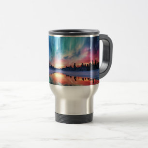 Aurora Borealis, Northern Lights, Travel Mug