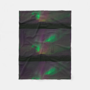 Aurora Borealis Northern Lights Trees Nature Lands Fleece Blanket