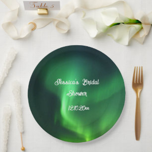 Aurora Borealis Northern Lights Weddings Paper Plate