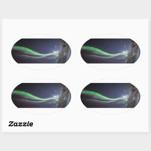 Aurora Borealis Norway Oval Sticker