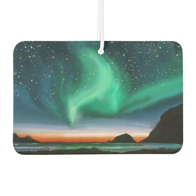 Aurora Borealis - Oil Painting Car Air Freshener (Front)