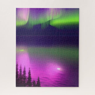 Aurora Borealis over Water Jigsaw Puzzle
