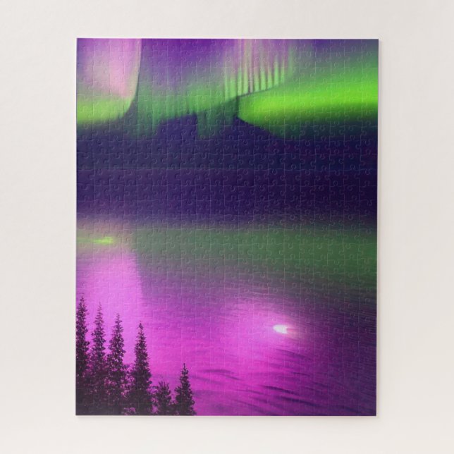 Aurora Borealis over Water Jigsaw Puzzle (Vertical)