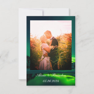 Aurora Borealis Photo Northern Lights Wedding Save The Date