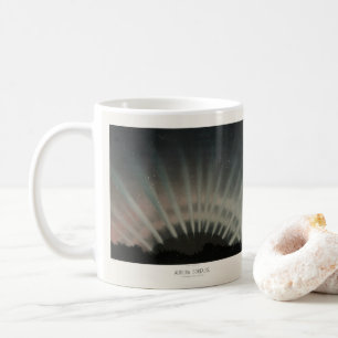 Aurora Borealis Print, Trouvelot, 1881, Restored Coffee Mug