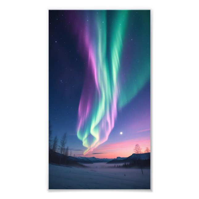aurora borealis print wallpaper (Front)
