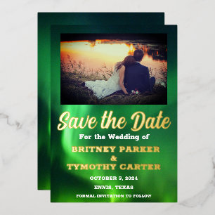 Aurora Borealis Sky QR Code Photo Wedding